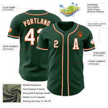 Load image into Gallery viewer, Custom Green White-Orange Authentic Baseball Jersey
