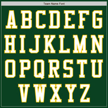 Load image into Gallery viewer, Custom Green White-Yellow Authentic Baseball Jersey