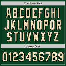 Load image into Gallery viewer, Custom Green Cream-Black Authentic Baseball Jersey