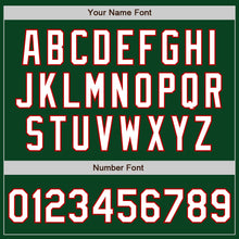 Load image into Gallery viewer, Custom Green White-Red Authentic Baseball Jersey