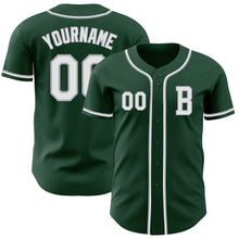 Load image into Gallery viewer, Custom Green White-Gray Authentic Baseball Jersey