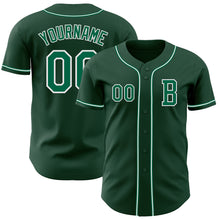 Load image into Gallery viewer, Custom Green Kelly Green-White Authentic Baseball Jersey