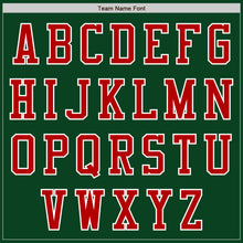 Load image into Gallery viewer, Custom Green Red-White Authentic Baseball Jersey