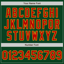 Load image into Gallery viewer, Custom Green Red-Gold Authentic Baseball Jersey
