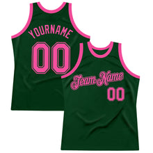 Load image into Gallery viewer, Custom Green Pink Authentic Throwback Basketball Jersey