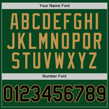 Load image into Gallery viewer, Custom Green Black-Old Gold Authentic Throwback Basketball Jersey