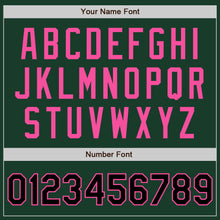 Load image into Gallery viewer, Custom Green Black-Pink Authentic Baseball Jersey