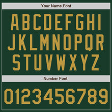 Load image into Gallery viewer, Custom Green Old Gold Authentic Baseball Jersey