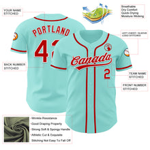 Load image into Gallery viewer, Custom Ice Blue Red-White Authentic Baseball Jersey