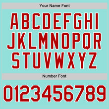 Load image into Gallery viewer, Custom Ice Blue Red-White Authentic Baseball Jersey