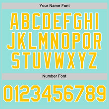 Load image into Gallery viewer, Custom Ice Blue Yellow-White Authentic Baseball Jersey