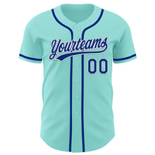 Load image into Gallery viewer, Custom Ice Blue Royal-White Authentic Baseball Jersey