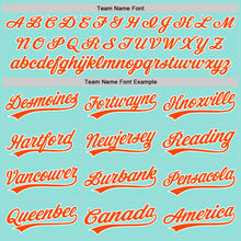 Load image into Gallery viewer, Custom Ice Blue Orange-White Authentic Baseball Jersey