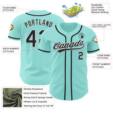 Load image into Gallery viewer, Custom Ice Blue Black-White Authentic Baseball Jersey