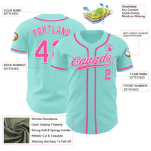 Load image into Gallery viewer, Custom Ice Blue Pink-White Authentic Baseball Jersey