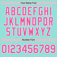 Load image into Gallery viewer, Custom Ice Blue Pink-White Authentic Baseball Jersey