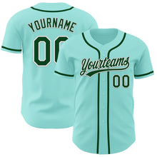Load image into Gallery viewer, Custom Ice Blue Green-White Authentic Baseball Jersey