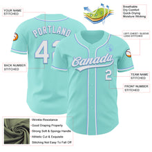Load image into Gallery viewer, Custom Ice Blue White-Light Blue Authentic Baseball Jersey