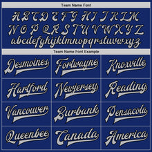 Load image into Gallery viewer, Custom Royal Gray-Black Bomber Full-Snap Varsity Letterman Jacket