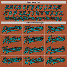 Load image into Gallery viewer, Custom Texas Orange Teal-Black Bomber Full-Snap Varsity Letterman Jacket