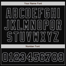 Load image into Gallery viewer, Custom Black Gray Pinstripe Gray Bomber Full-Snap Varsity Letterman Jacket