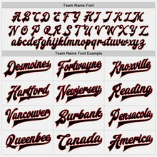 Load image into Gallery viewer, Custom White Black Pinstripe Crimson-City Cream Bomber Full-Snap Varsity Letterman Jacket