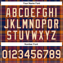 Load image into Gallery viewer, Custom Crimson Cream Black-City Cream Classic Western Plaid 3D Pattern Design Bomber Full-Snap Varsity Letterman Jacket