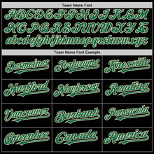 Load image into Gallery viewer, Custom Black Kelly Green-Cream Bomber Full-Snap Varsity Letterman Hoodie Jacket