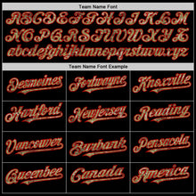Load image into Gallery viewer, Custom Black Camo-Red Bomber Full-Snap Varsity Letterman Hoodie Jacket