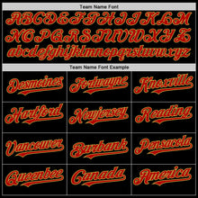 Load image into Gallery viewer, Custom Black Red-Old Gold Bomber Full-Snap Varsity Letterman Hoodie Jacket