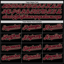 Load image into Gallery viewer, Custom Black Crimson-City Cream Bomber Full-Snap Varsity Letterman Hoodie Jacket