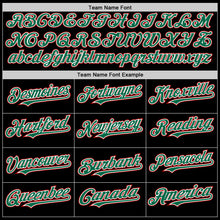 Load image into Gallery viewer, Custom Black Kelly Green-Red Bomber Full-Snap Varsity Letterman Hoodie Jacket