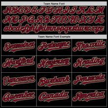 Load image into Gallery viewer, Custom Black Maroon-Cream Bomber Full-Snap Varsity Letterman Hoodie Jacket