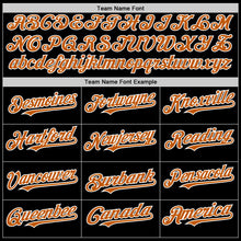 Load image into Gallery viewer, Custom Black Texas Orange-White Bomber Full-Snap Varsity Letterman Two Tone Hoodie Jacket
