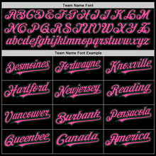Load image into Gallery viewer, Custom Black Pink-Kelly Green Bomber Full-Snap Varsity Letterman Two Tone Hoodie Jacket