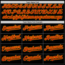 Load image into Gallery viewer, Custom Black Red-Gold Bomber Full-Snap Varsity Letterman Two Tone Hoodie Jacket