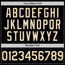 Load image into Gallery viewer, Custom Black Cream Bomber Full-Snap Varsity Letterman Two Tone Hoodie Jacket