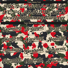 Load image into Gallery viewer, Custom Camo Black-Cream 3D Bomber Full-Snap Varsity Letterman Salute To Service Hoodie Jacket