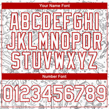 Load image into Gallery viewer, Custom White Red Christmas 3D Bomber Full-Snap Varsity Letterman Hoodie Jacket