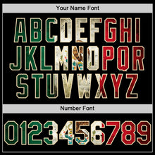 Load image into Gallery viewer, Custom Black Vintage Mexican Flag-Cream Bomber Full-Snap Varsity Letterman Lapel Collar Byron Jacket