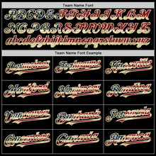 Load image into Gallery viewer, Custom Black Vintage USA Flag Cream-Maroon Bomber Full-Snap Varsity Letterman Lapel Collar Byron Jacket