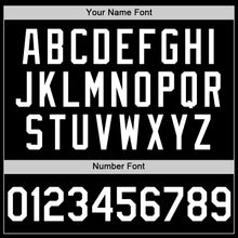 Load image into Gallery viewer, Custom Black White Bomber Full-Snap Varsity Letterman Two Tone Lapel Collar Byron Jacket