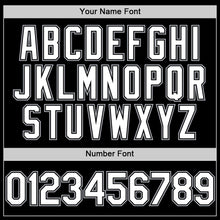 Load image into Gallery viewer, Custom Black White-Gray Bomber Full-Snap Varsity Letterman Two Tone Lapel Collar Byron Jacket