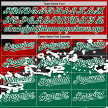 Load image into Gallery viewer, Custom Red Kelly Green-Black Abstract Splash Grunge Art 3D Pattern Design Bomber Full-Snap Varsity Letterman Hoodie Jacket