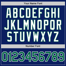 Load image into Gallery viewer, Custom Royal Kelly Green-White Bomber Full-Snap Varsity Letterman Hoodie Jacket