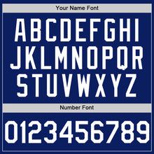 Load image into Gallery viewer, Custom Royal White Bomber Full-Snap Varsity Letterman Two Tone Hoodie Jacket