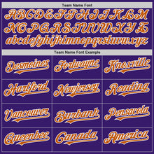 Load image into Gallery viewer, Custom Purple Texas Orange-White Bomber Full-Snap Varsity Letterman Two Tone Hoodie Jacket