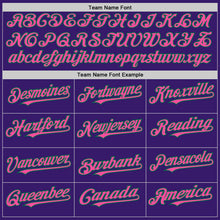Load image into Gallery viewer, Custom Purple Pink-Kelly Green Bomber Full-Snap Varsity Letterman Two Tone Hoodie Jacket