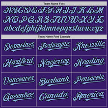 Load image into Gallery viewer, Custom Purple Light Blue Pink-Black Bomber Full-Snap Varsity Letterman Two Tone Hoodie Jacket