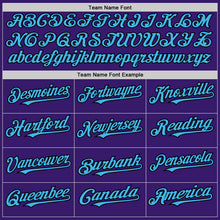Load image into Gallery viewer, Custom Purple Sky Blue Pink-Black Bomber Full-Snap Varsity Letterman Two Tone Hoodie Jacket